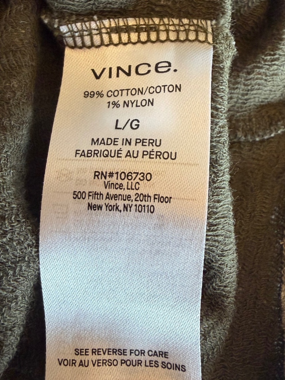Vince Lieutenant Green & Gray Baseball Long Sleeve Crew Double Knit, Size Large - Picture 9 of 12